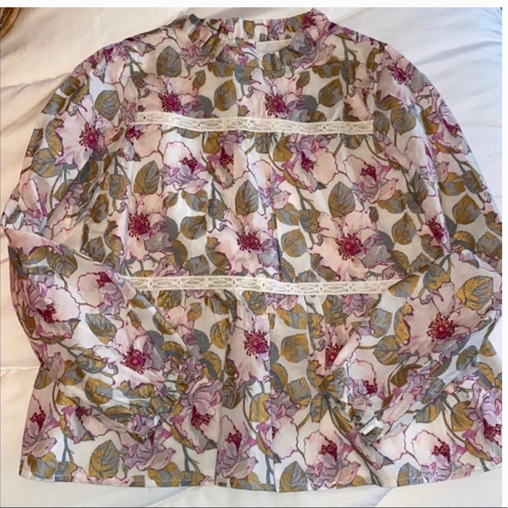 JANIE AND JACK FLORAL BLOUSE - NWT